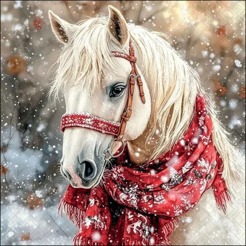 Winter horse with - horse,