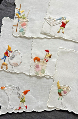 Vintage cocktail napkins - cocktail,