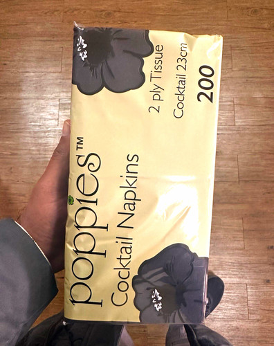 Poppies black floral cocktail - floral,