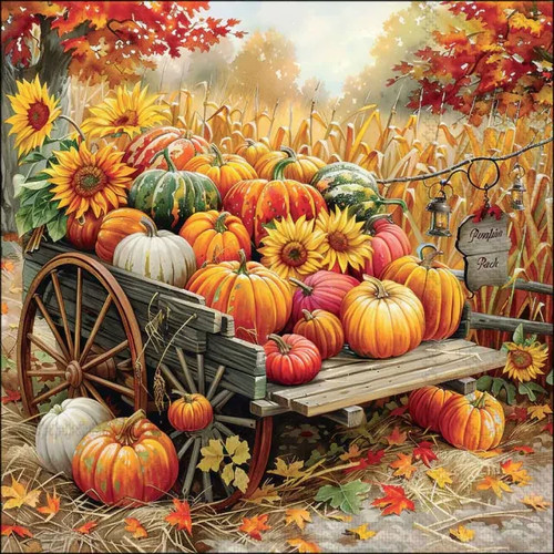 Pumpkin harvest wagon - pumpkin,