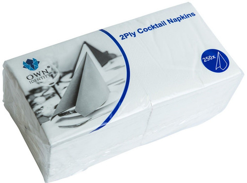 White cocktail napkins 250 - cocktail, x