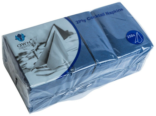 Cocktail napkins blue 250 2ply - 250,