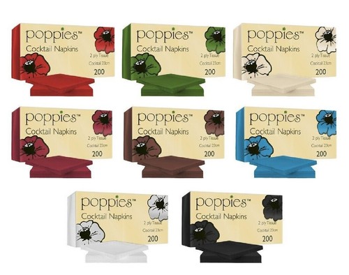 Cocktail paper napkins - napkins, colored