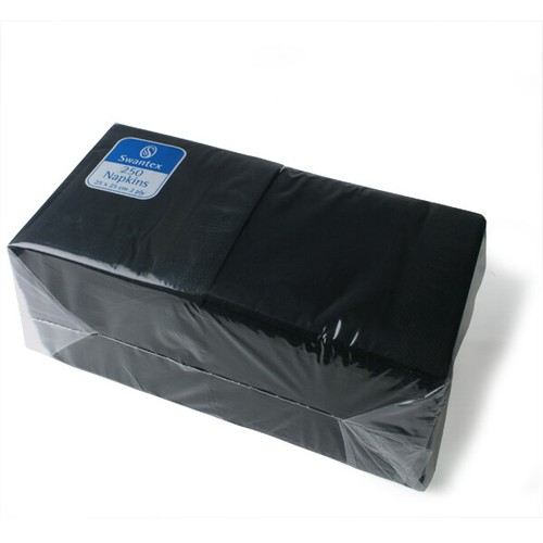 Cocktail napkins black pack - napkins,