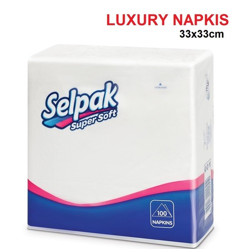 White paper serviettes - serviettes,